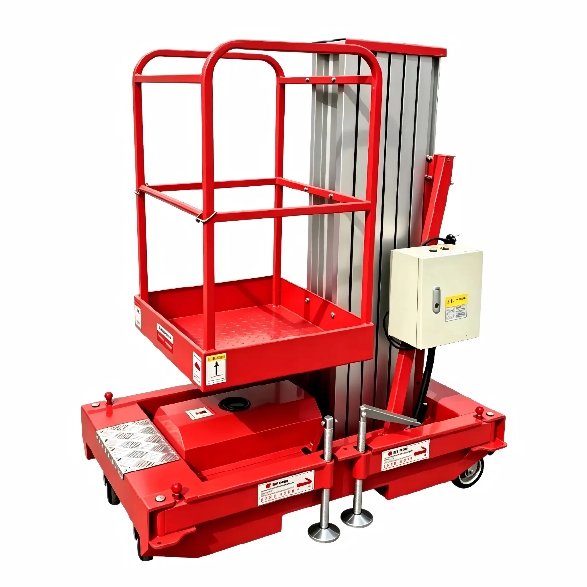 Mobile Aluminum Work Platform Single Mast